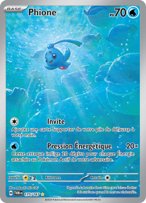 Carte Pokémon Phione 175/167 AR Mascarade Crépusculaire