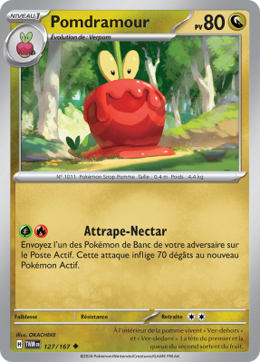 Carte Pokémon Pomdramour 127/167 Peu commune Mascarade Crépusculaire