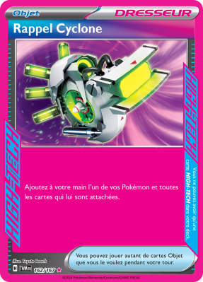 Carte Pokémon Rappel Cyclone 162/167 HIGH-TECH Mascarade Crépusculaire