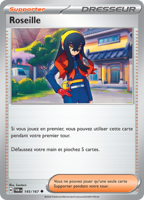 Carte Pokémon Roseille 145/167 Peu commune Mascarade Crépusculaire