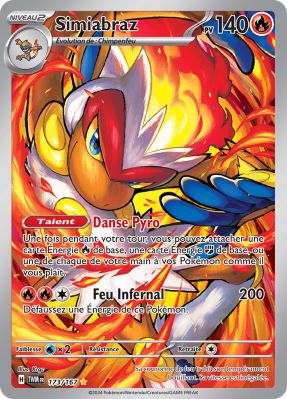 Carte Pokémon Simiabraz 173/167 AR Mascarade Crépusculaire