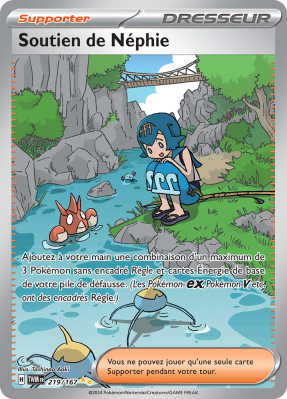 Carte Pokémon Soutien de Néphie 219/167 Alternative Mascarade Crépusculaire