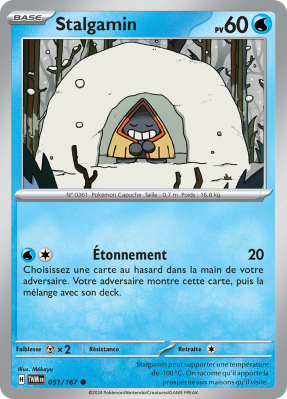Carte Pokémon Stalgamin 051/167 Commune Mascarade Crépusculaire