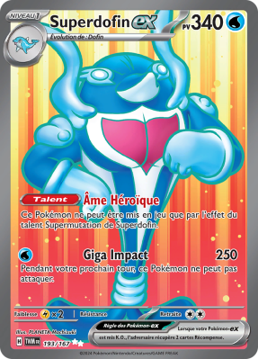 Carte Pokémon Superdofin-ex 193/167 Ultra Rare Mascarade Crépusculaire