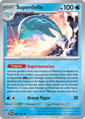 Carte Pokémon Superdofin 060/167 Peu commune Mascarade Crépusculaire