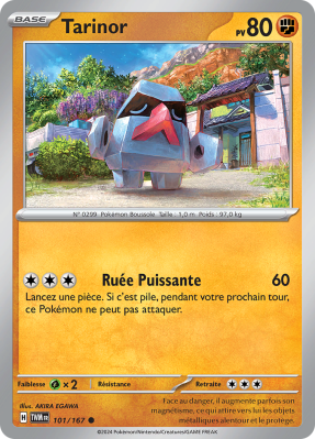 Carte Pokémon Tarinor 101/167 Commune Mascarade Crépusculaire