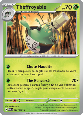 Carte Pokémon Théffroyable 022/167 Holographique Mascarade Crépusculaire