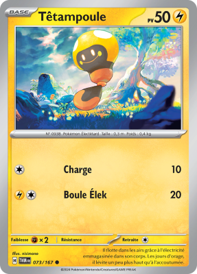 Carte Pokémon Têtampoule 073/167 Commune Mascarade Crépusculaire