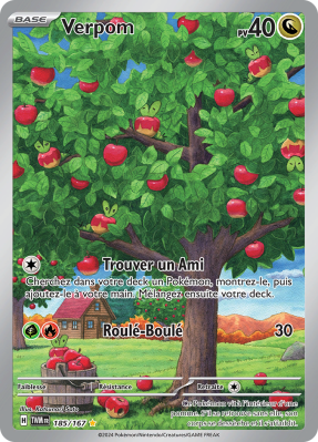 Carte Pokémon Verpom 185/167 AR Mascarade Crépusculaire