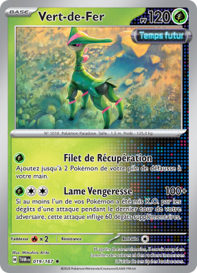 Carte Pokémon Vert-de-Fer 019/167 Holographique Mascarade Crépusculaire