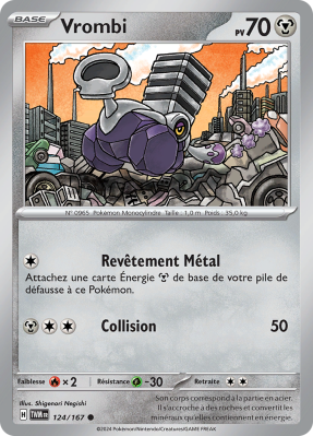 Carte Pokémon Vrombi 124/167 Commune Mascarade Crépusculaire