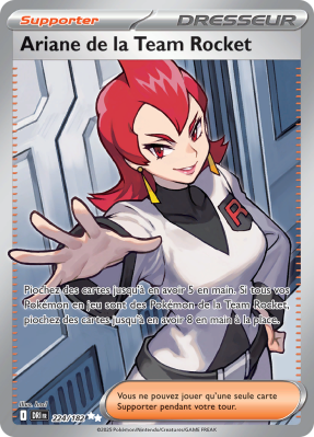 Carte Pokémon Ariane de la Team Rocket 224/182 Ultra Rare Rivalités Destinées