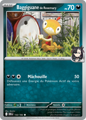 Carte Pokémon Baggiguane de Rosemary 132/182 Commune Rivalités Destinées