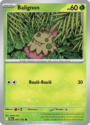 Carte Pokémon Balignon 005/182 Commune Rivalités Destinées
