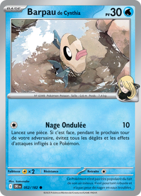 Carte Pokémon Barpau de Cynthia 052/182 Commune Rivalités Destinées