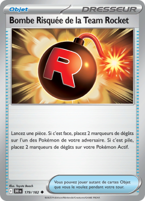 Carte Pokémon Bombe Risquée de la Team Rocket 179/182 Peu commune Rivalités Destinées