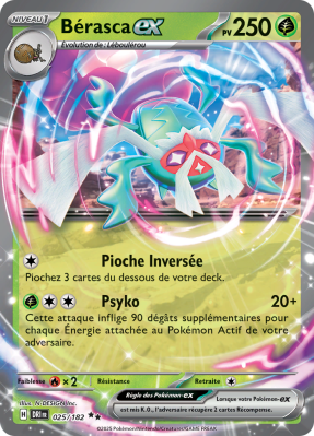 Carte Pokémon Bérasca-ex 025/182 Double rare Rivalités Destinées