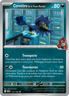 Carte Pokémon Cornèbre de la Team Rocket 127/182 Peu commune Rivalités Destinées
