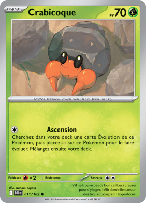 Carte Pokémon Crabicoque 011/182 Commune Rivalités Destinées
