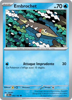 Carte Pokémon Embrochet 062/182 Commune Rivalités Destinées