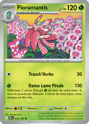 Carte Pokémon Floramantis 014/182 Peu commune Rivalités Destinées