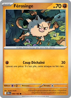 Carte Pokémon Férosinge 090/182 Commune Rivalités Destinées