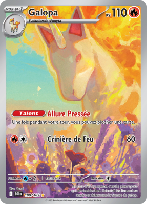 Carte Pokémon Galopa 189/182 AR Rivalités Destinées