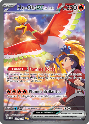 Carte Pokémon Ho-Oh-ex de Luth 230/182 Alternative Rivalités Destinées