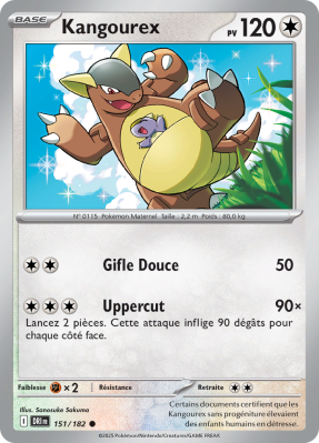 Carte Pokémon Kangourex 151/182 Commune Rivalités Destinées