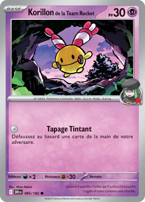 Carte Pokémon Korillon de la Team Rocket 085/182 Commune Rivalités Destinées
