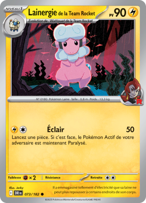 Carte Pokémon Lainergie de la Team Rocket 073/182 Commune Rivalités Destinées