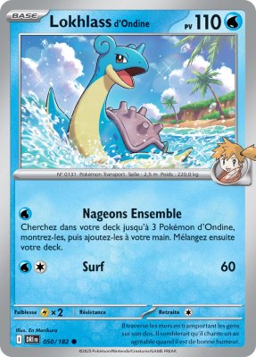 Carte Pokémon Lokhlass d'Ondine 050/182 Commune Rivalités Destinées