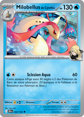 Carte Pokémon Milobellus de Cynthia 053/182 Peu commune Rivalités Destinées