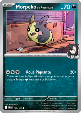 Carte Pokémon Morpeko de Rosemary 137/182 Commune Rivalités Destinées