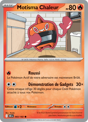 Carte Pokémon Motisma Chaleur 043/182 Commune Rivalités Destinées
