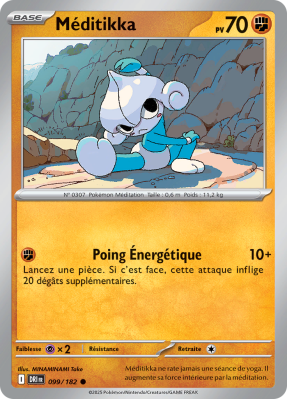 Carte Pokémon Méditikka 099/182 Commune Rivalités Destinées