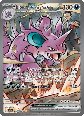 Carte Pokémon Nidoking-ex de la Team Rocket 233/182 Alternative Rivalités Destinées