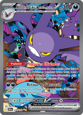 Carte Pokémon Nostenfer-ex de la Team Rocket 234/182 Alternative Rivalités Destinées