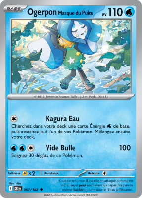 Carte Pokémon Ogerpon Masque du Puits 067/182 Peu commune Rivalités Destinées