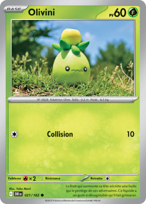 Carte Pokémon Olivini 021/182 Commune Rivalités Destinées