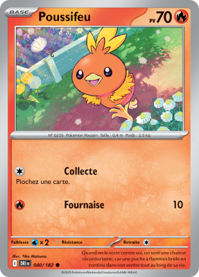 Carte Pokémon Poussifeu 040/182 Commune Rivalités Destinées