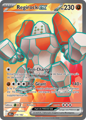 Carte Pokémon Regirock-ex 214/182 Ultra Rare Rivalités Destinées