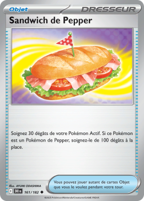 Carte Pokémon Sandwich de Pepper 161/182 Peu commune Rivalités Destinées