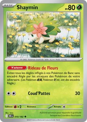 Carte Pokémon Shaymin 010/182 Peu commune Rivalités Destinées