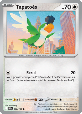 Carte Pokémon Tapatoès 160/182 Commune Rivalités Destinées
