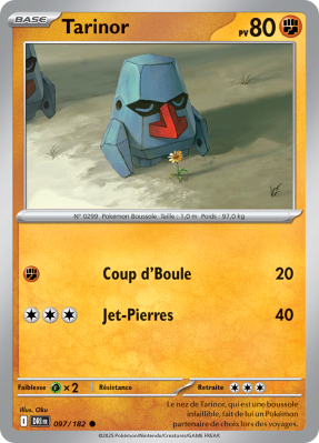 Carte Pokémon Tarinor 097/182 Commune Rivalités Destinées