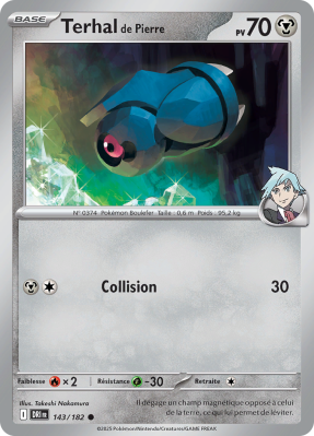 Carte Pokémon Terhal de Pierre 143/182 Commune Rivalités Destinées