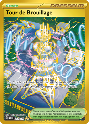 Carte Pokémon Tour de Brouillage 243/182 Gold Rivalités Destinées
