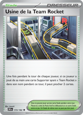 Carte Pokémon Usine de la Team Rocket 173/182 Peu commune Rivalités Destinées
