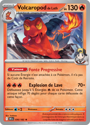 Carte Pokémon Volcaropod de Luth 036/182 Holographique Rivalités Destinées